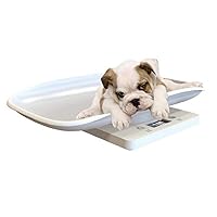 Vista 5 de 1 unid báscula electrónica de bebé digital de plástico para mascotas con pantalla LCD herramienta de medición de pesaje infantil de alta precisión
