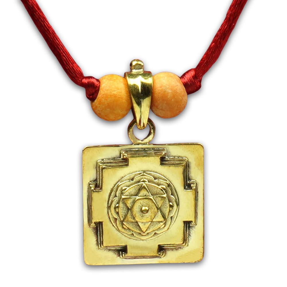 rudra centre Krishna 3D Yantra Brass Pendant-picture-18