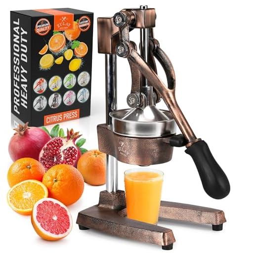 ROVSUN Commercial Grade Citrus Juicer Hand Press Manual Fruit Juicer | Reviews Zulay Professional Citrus Juicer - Manual Citrus Press and Orange Squeezer - Metal Lemon Squeezer - Premium Quality Heavy Duty Manual Orange Juicer and Lime Squeezer Press Stand, Copper Finish