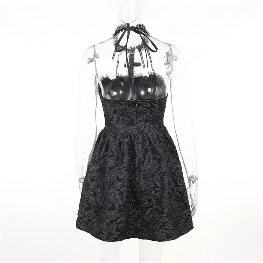 Gothic Dress Punk Goth Grunge Black High Waist Mini Dresses Y2k Halloween Costumes - Image 5