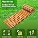 LINSHRY 6FT Wooden Garden Pathway, Outdoor Roll Out Decorative Garden Walkway, Weather-Resistant Non-Slip Hardwood Path for Backyard, Beach, Wedding Party
