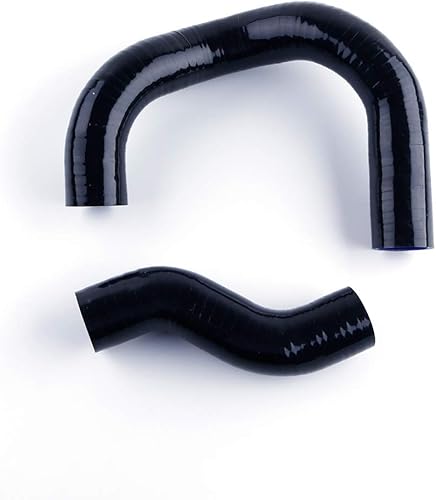 Miniatura 2 de Kit de manguera de radiador de silicona de rendimiento de 3 capas de 0.177 in para motor Nissan Datsun 510 1600 KA24DE 1968-1973 (negro)