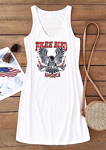 Image of Live Simple Coconut Tree Sleeveless Mini Dress Summer Beach Mini Dress Women's Summer Casual Sexy V Neck Mini Tank Dress