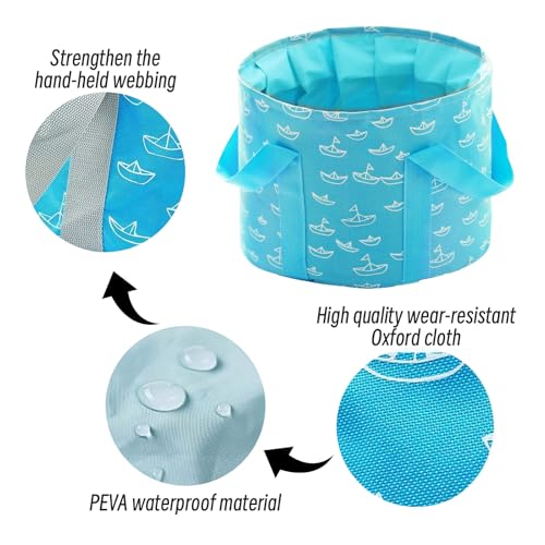 Balde Plegable para Remojar Pies 25L Azul miniatura 5