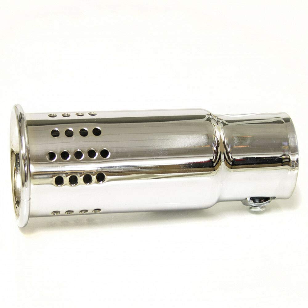 FINALINO TERMINALE DOPPIA USCITA OVALE ESTETICO CROMATO FINALE ACCIAIO INOX 65mm - AF Racing