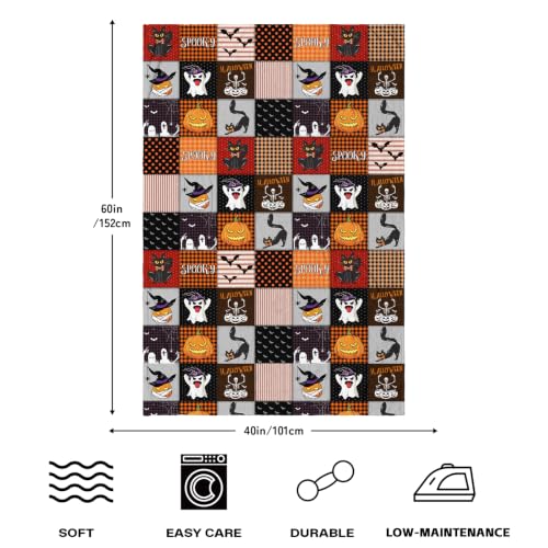 Image of Halloween Throw Blanket, Fall Decorations for Home, 40x60inches
