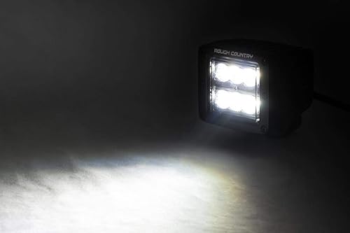 Miniatura 3 de Rough Country Luces LED cuadradas CREE Cube de la serie negra de 2 pulgadas  Flood - 70133BL