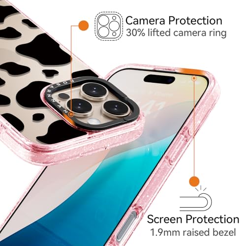 Coque de téléphone durable iPhone 16 Pro 6,3 pouces imprimé vache - 3