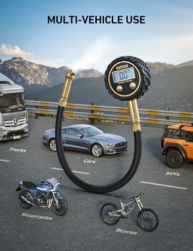 Image of AstroAI Digital Tire Pressure Gauge 250 PSI with Rubber Hose