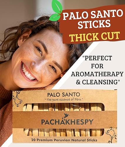 Palo-Santo-Sticks-Authentic-Smudging-Peru-20-Pack-for-Energy-Cleansing-Aromatherapy-Meditation-100-Natural-Ethically-Sourced-Sustainable-Holy-Wood-Wild-Harvested-Premium-Palo-Santo-Incense-Quality Palo Santo Sticks Authentic Smudging Peru 20 Pack for Energy Cleansing Aromatherapy Meditation 100 Natural Ethically Sourced Sustainable Holy Wood Wild Harvested Premium Palo Santo Incense Quality