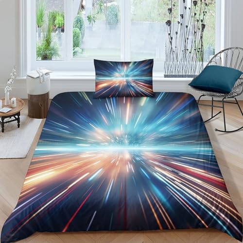 Housse de couette 100% microfibre avec fermeture éclair pour lit 1 place - 2