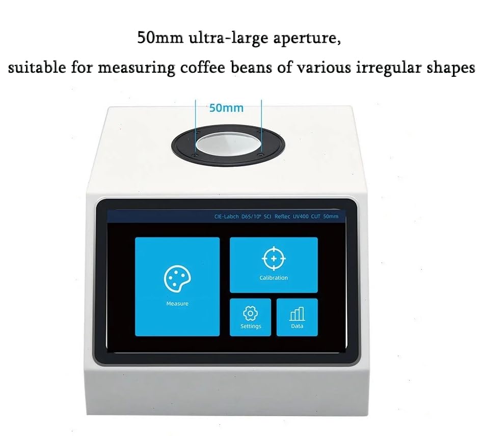 Coffee Roast Color Analyzer Ultra-Large Aperture Coffee Colorimeter with Standard Cuvette 50mm Aperture Color Space CIE LAB for Measuring Coffee Beans, Ground Coffee, and Coffee Liquid
