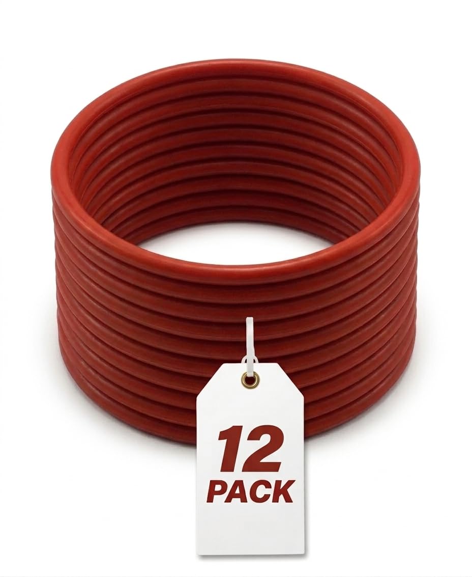 Rebel 17 Replacement Drive Belts (12 Pack): Durable Seam Reinforced Belt for Rebel 17 Rotary Tumbler, Long-Lasting Rubber Replacement Part