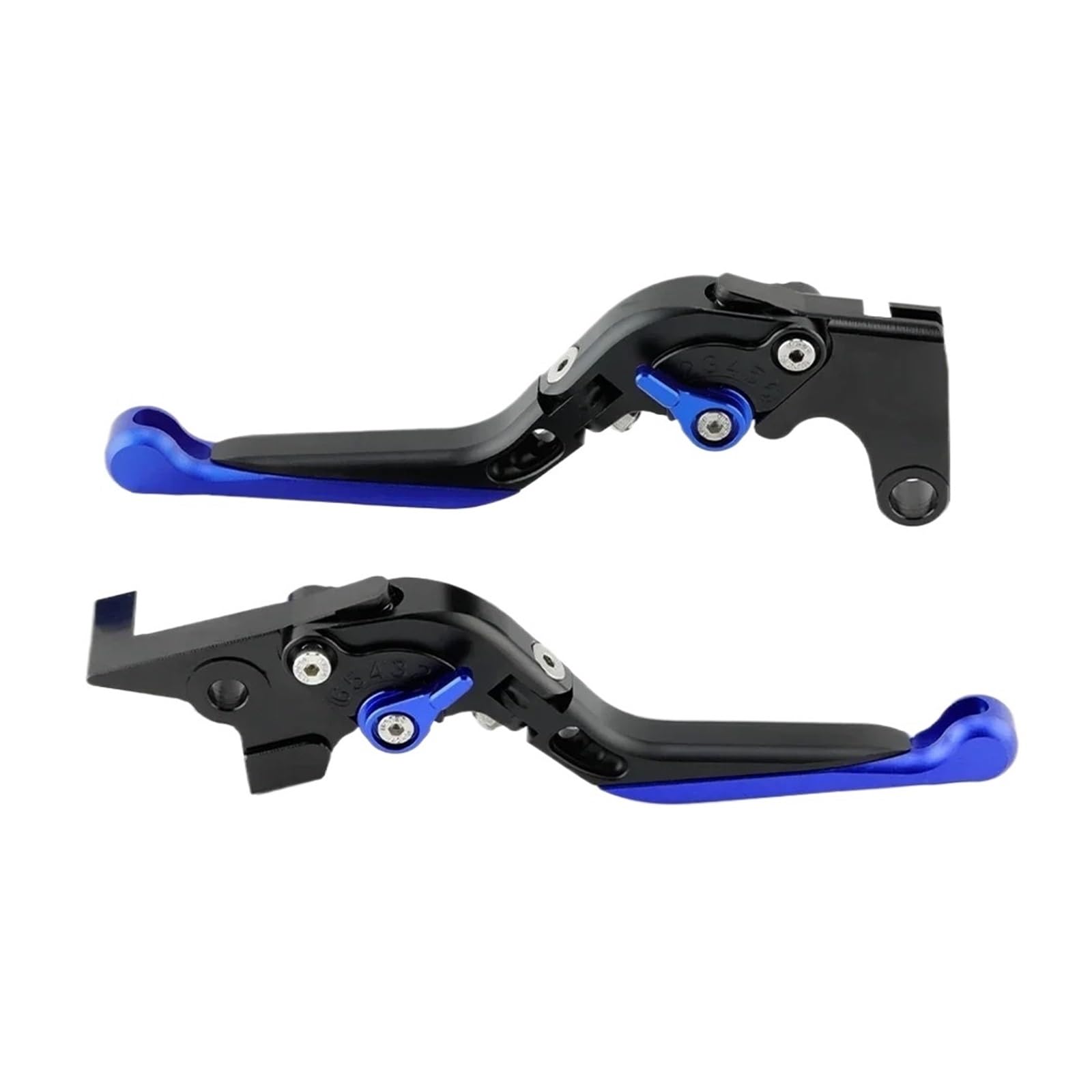 Ragpukmuan Black Blue Motorbike Hand Brake For Fjr1300 For Yzf1000r Thundercat Fjr 1300 Yzf 1000R Motorcycle Adjustable Folding Handles Brake Clutch Levers Parking Tool(Black Blue)