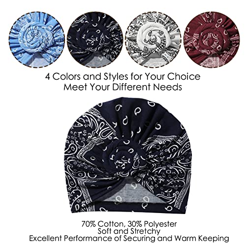 Image of KYNARI Turban Head Wraps for Women, Pretied Stretch Bonnet Hair Wrap