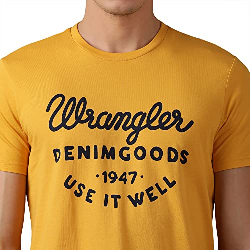 Image of Wrangler Men's Solid Regular Fit Tshirts
