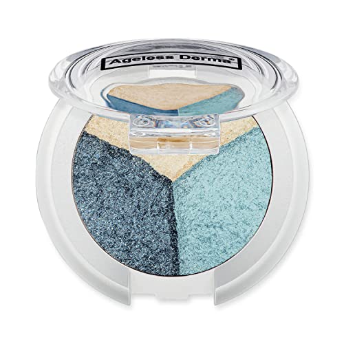 Ageless Derma Mineral Makeup Baked Eyeshadow Trio (Aqua)-Vegan Eye Shadow #TOP8