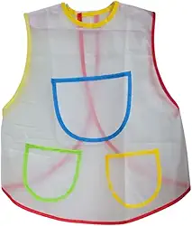 Avental Infantil Transparente Sem Mangas Com Ajuste Leve Disponível Nos Tamanhos P M E G