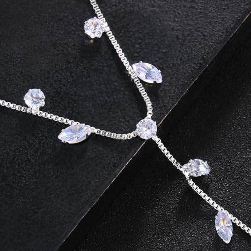Image of Kokoma Leaf Foot Chain Barefoot Sandals Anklet for Beach Rhinestone Anklets Crystal Ankle Bracelet for Women Lady's Beach Wedding Foot Jewelry Party Accessories