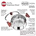 Hawkins 4 Litre Cook n Serve Handi, Triply Stainless Steel Handi with Glass Lid, Induction Sauce Pan, Biryani Handi, Saucepan, Silver (SSH40G)