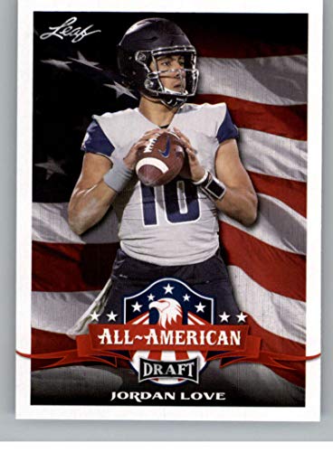 2020 Leaf Draft #71 Jordan Love RC - Utah State Aggies Green Bay Packers (All-American) (RC - Rookie Card) NM-MT NFL Trading Football Card