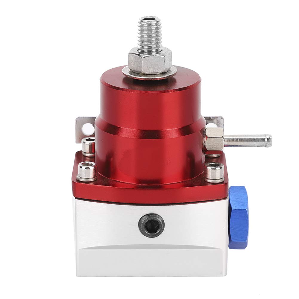 Kit Regolatore di Pressione Regolabile con Manometro 100 PSI per Potenti Appassionati di Moto (argento rosso)