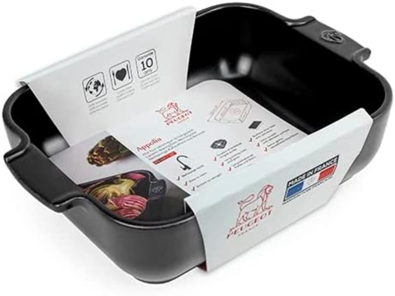 ESPRIT DE CUISINE - Ronde Keramische Ovenschaal - Ergonomische Handgrepen - Krasbestendig Emaille - Gemakkelijk Te Reinigen - Gemaakt in Frankrijk - 1,8L - 38,6x36x3cm Buiten - Baksteen
