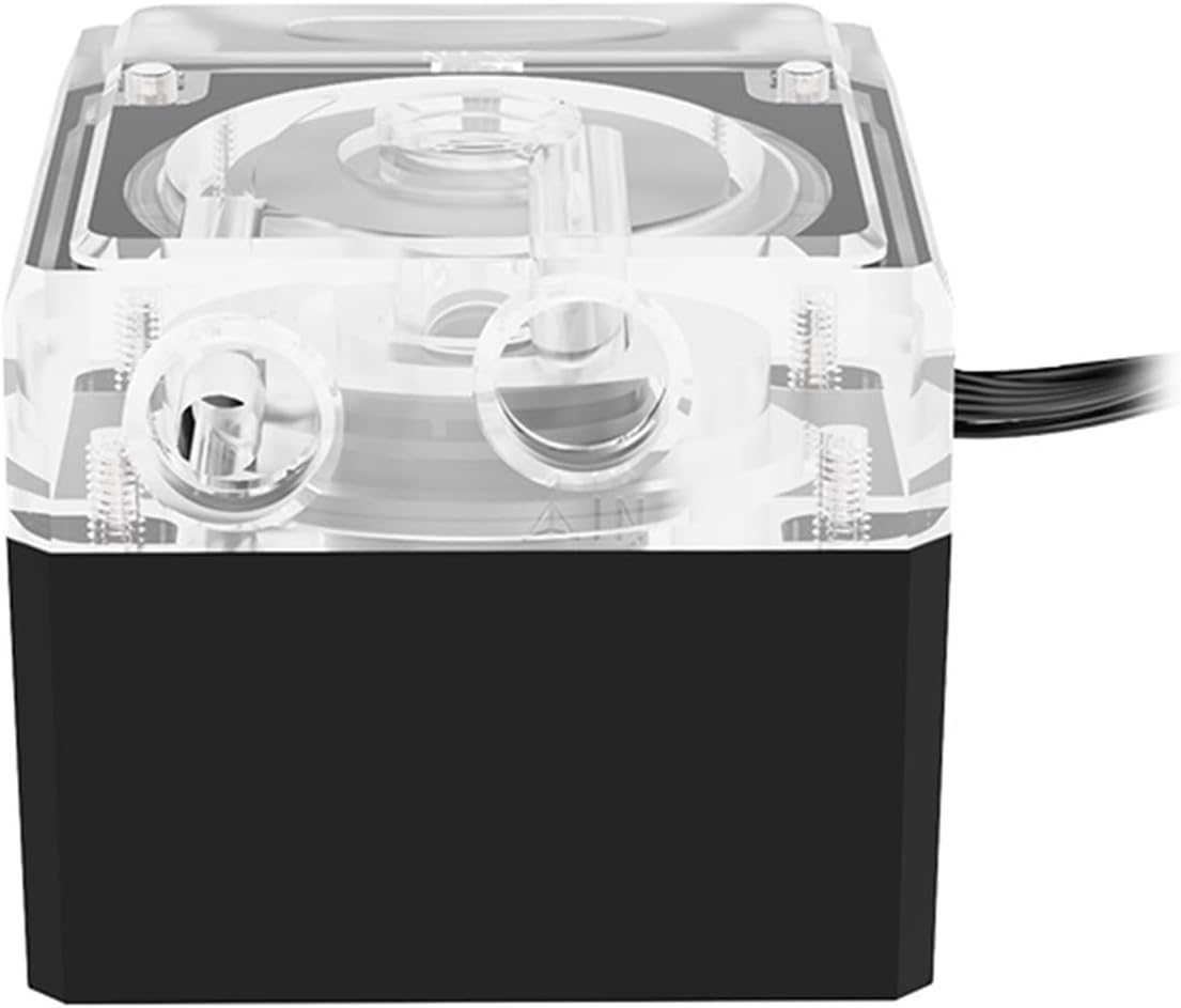 Compute Cooling pc Water Cooler Mute Pump PWM Intelligent Flow 800L/H 12V/5V RGB Light aure. PU-FS4M-J(No Light(Acrylic lid,Small 4pin)