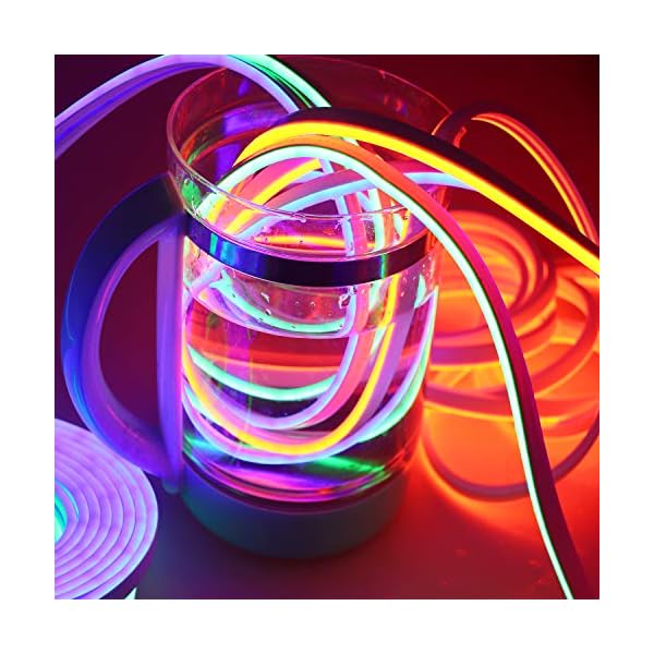 Rextin 16. 4ft dimmable white led light strip flexible silicone led neon rope lights dc12v ip67 for diy indoor & outdoor sign letters kichen clubs shopping malls holiday event - image 7