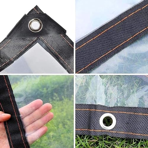 Cortina de lona transparente para exteriores impermeable de vinilo transparente 1x1m 3