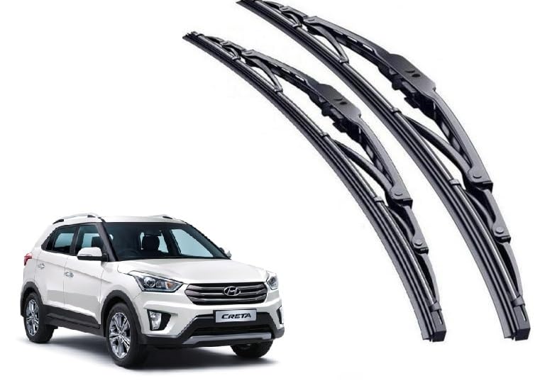 PWX Front Windshield Wiper Metal Type Windshield Wiper Blades/Perfect Fitting Suitable for Creta, Size - 26"+16"-picture-35