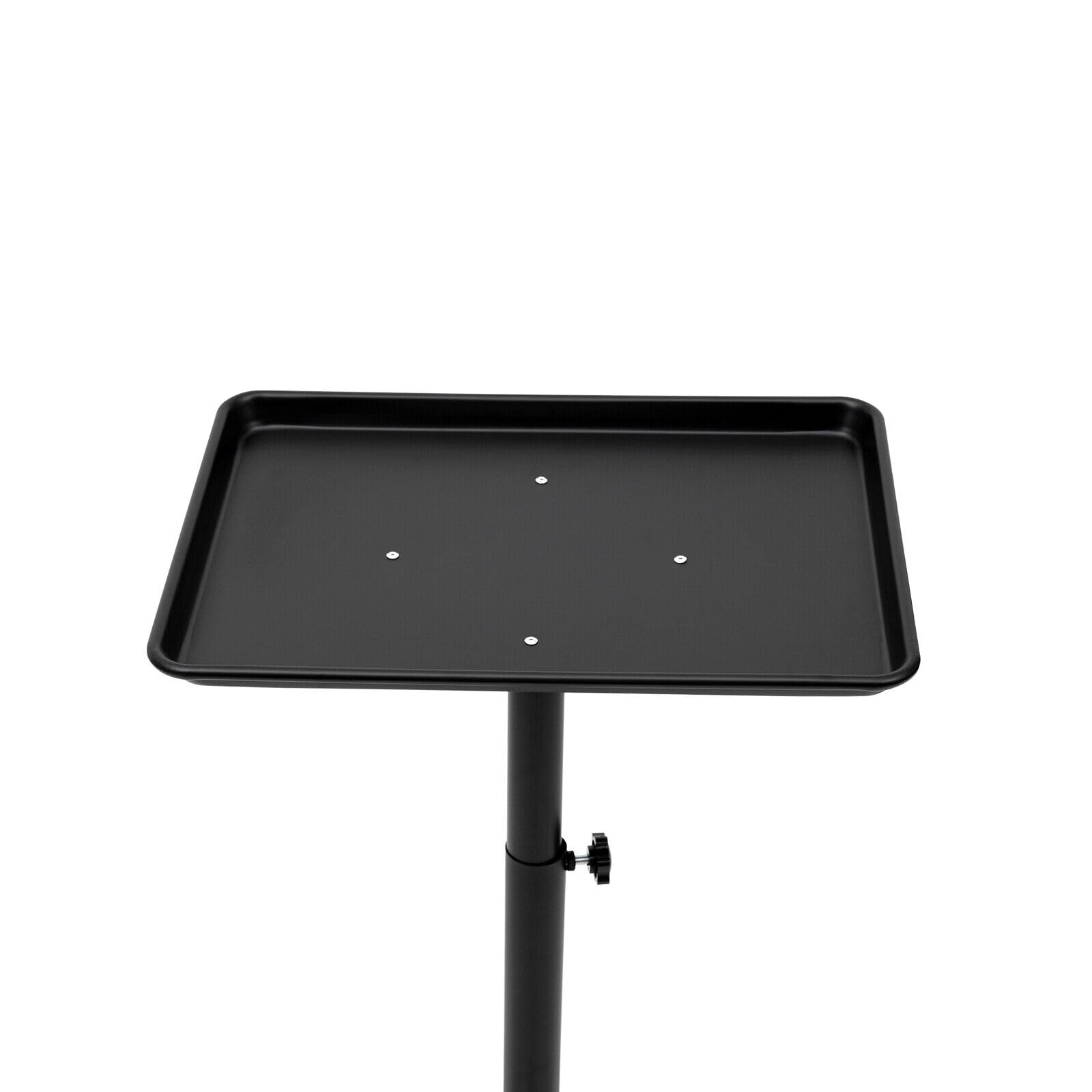 Salon Rollwagen Beauty Trolley Wagen Gerätewagen Friseur Salonwagen mit Ablagefläche und Stauraum,höhenverstellbarer Tattoo-Tablettwagen Rädern, Zubehör für Salon- Spa-Dienstleistungen, Schwarz