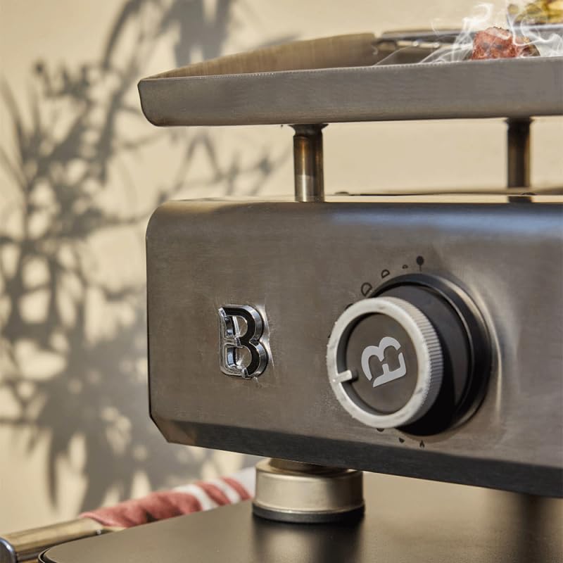 BRASERO BY FAVEX - Plancha gaz inox Silvia IIG Evo 4 feux – 10,6 kW – Plaque inox 84 x 34 cm – Chaleur homogène Stable Flame – 12 convives - Housse incluse – Certifiée LONGTIME®