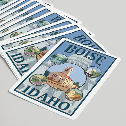 Lantern Press Boise Idaho, Naipes Póker 52 piezas miniatura 5