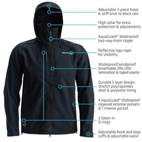 Whitewater Great Lakes Pro Waterproof and Windproof Fishing Jacket with Aquaguard3