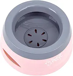 Bebedouro Para Cachorro Gato Pelo Longo Não Molha PETYC Pote de Água Antiderrapante Pelo Sequinho (Rosa Claro)