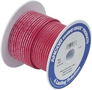 Ancor 106810 Tinned Copper Wire, 12 AWG (3mm2), Red - 100ft