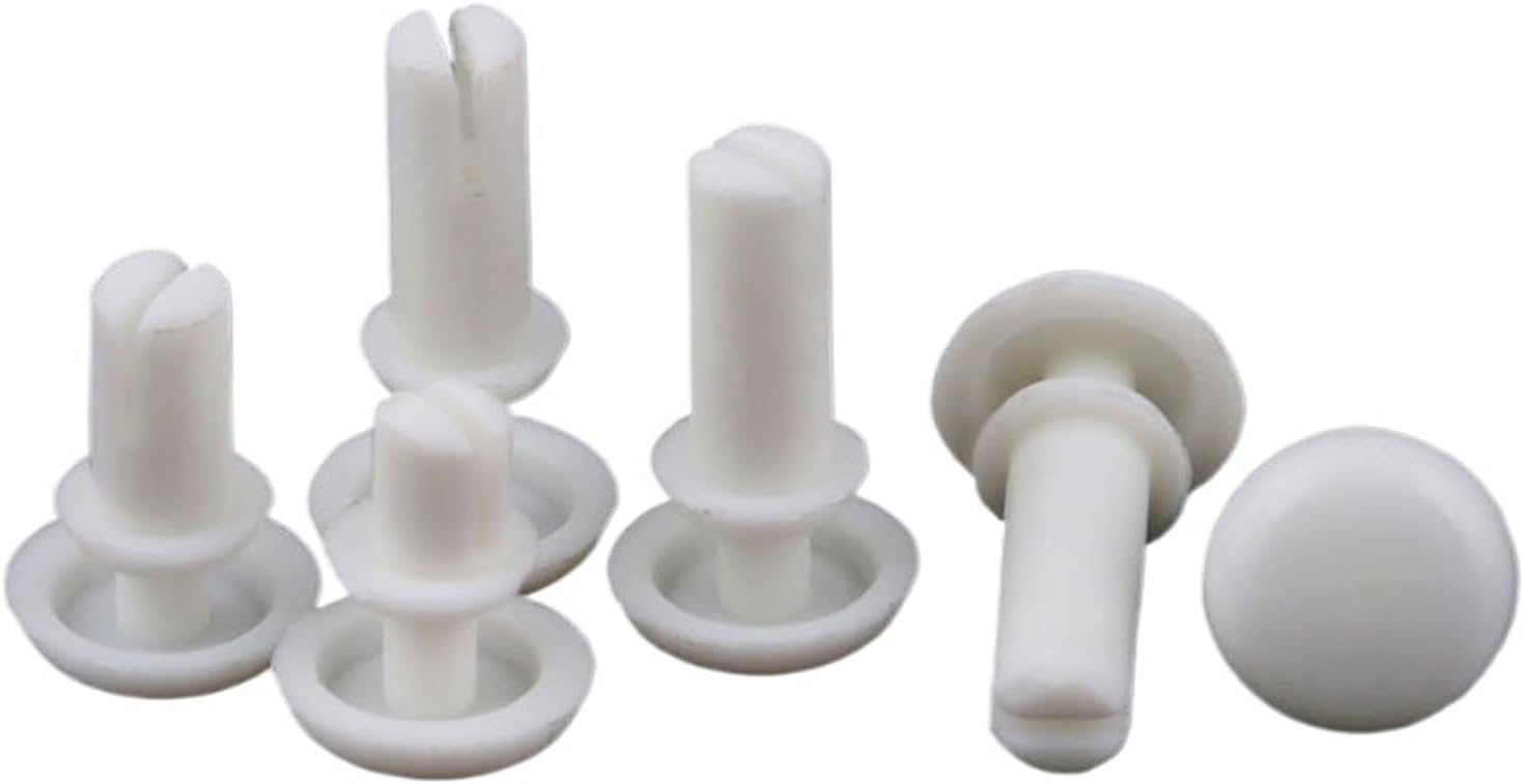 IOFIT 10-100pcs R2024-R6080 Nylon Push-Type Rivets Plastic Rivets White Nylon R Type Rivets for PC Board (Color : 100pcs, Size : R2064)