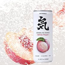 CHI FOREST White Peach Sparkling Water, 0 Calories and 0 Suger Flavored Bubbly Water, 11.16 Fl oz, Pack of 24