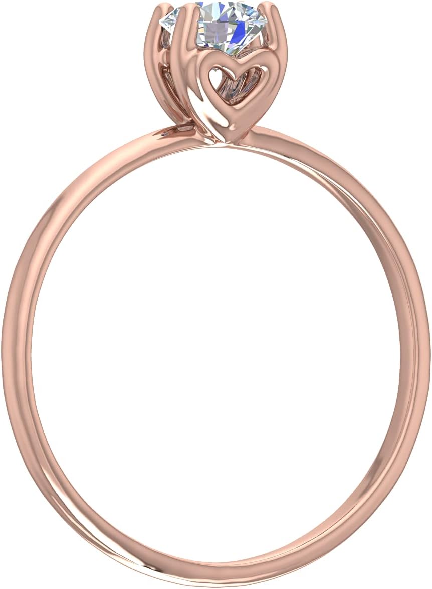 1/3 Carat Prong Set Diamond Engagement Ring Band in 10K Gold