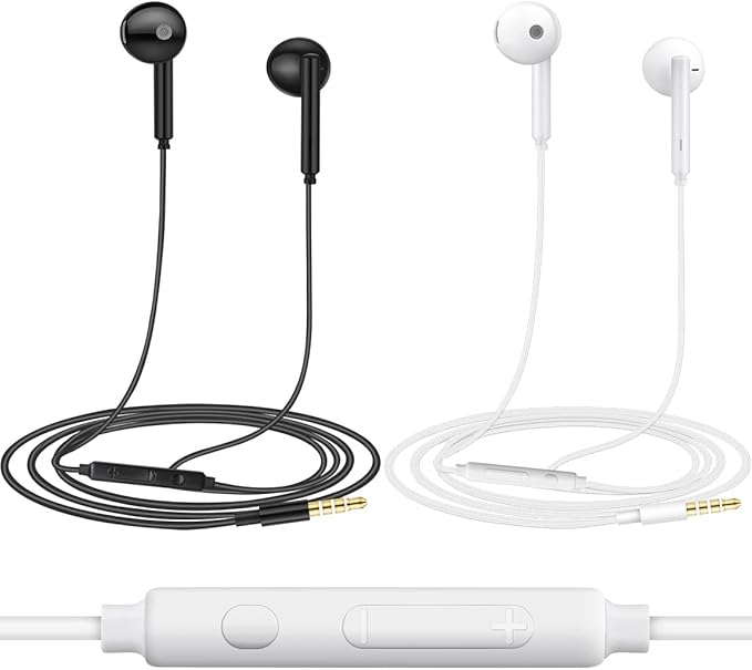 Auricolari Con Filo MAS CARNEY - 2 Paia Con Microfono E Controllo Volume