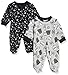 Amazon Essentials Disney Star Wars Marvel Cotton Footed Sleep And Play Traversine, Confezione da 2 Tiny Trooper, Prematuro, Pacco da 2