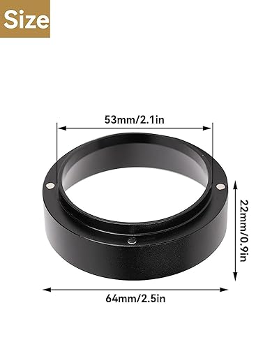 Miniatura 2 de Anillos de dosificación, embudo de dosificación de espresso, compatible con anillo de dosificación de café magnético, embudo de anillos de