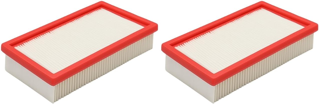 Nispira VF130H Flat Pleated Paper Filter compatible with Bosch VAC090A or VAC140A Dust Extractors, 2 Packs