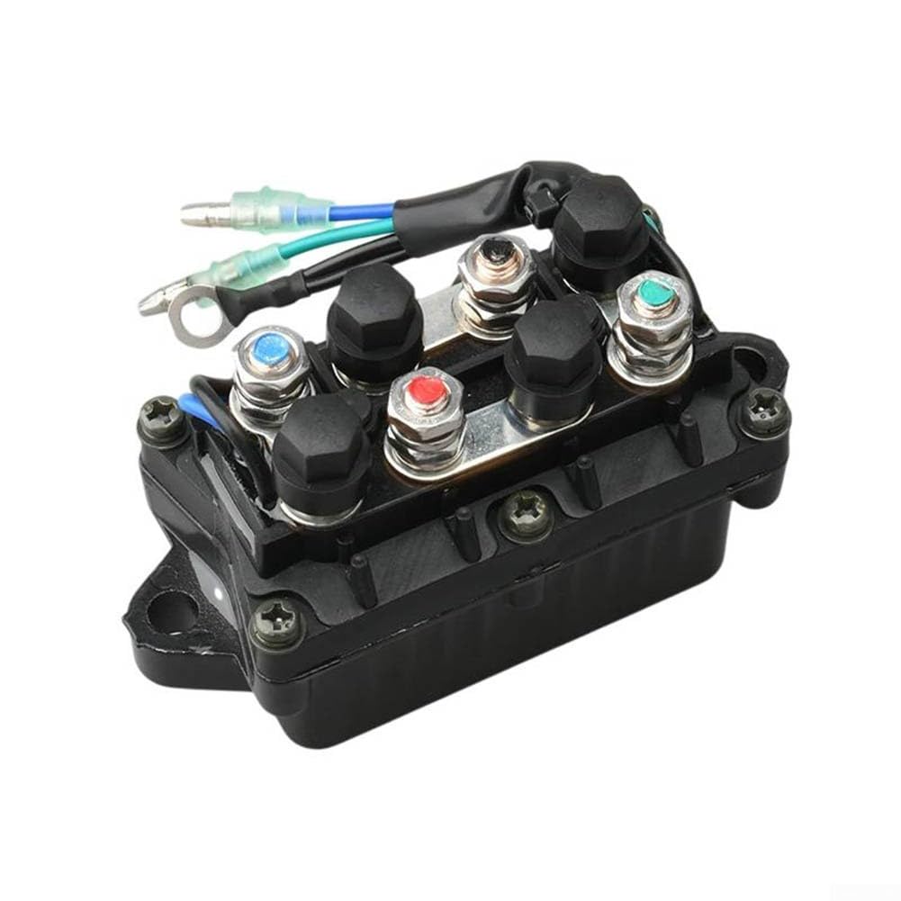 Power Trim and Tilt Relè Assembly 6H1 81950 per motori fuoribordo Yamaha 30HP a 60HP Ricambio OEM 6H1 81950 00 00 e 6H1 81950 01 00 Costruzione in plastica e metallo