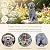 Nacome Solar Dog Garden Statue: Weather Resistant Durable Resin Sculptures with Auto Lighting - Outdoor Lawn Porch Patio Yard Art Decor - Gifts for Mom Grandma Dog Lovers(Grey)