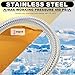 Industrial Grade Compressor Jumper hose,With 1/2 inch NPT Male 20 inch Length 450 PSI &750°F,And Two 1/2 inch Male Adapters Flexible Stainless Steel Metal Hose (Both Sides Fittings Rotate Freely)