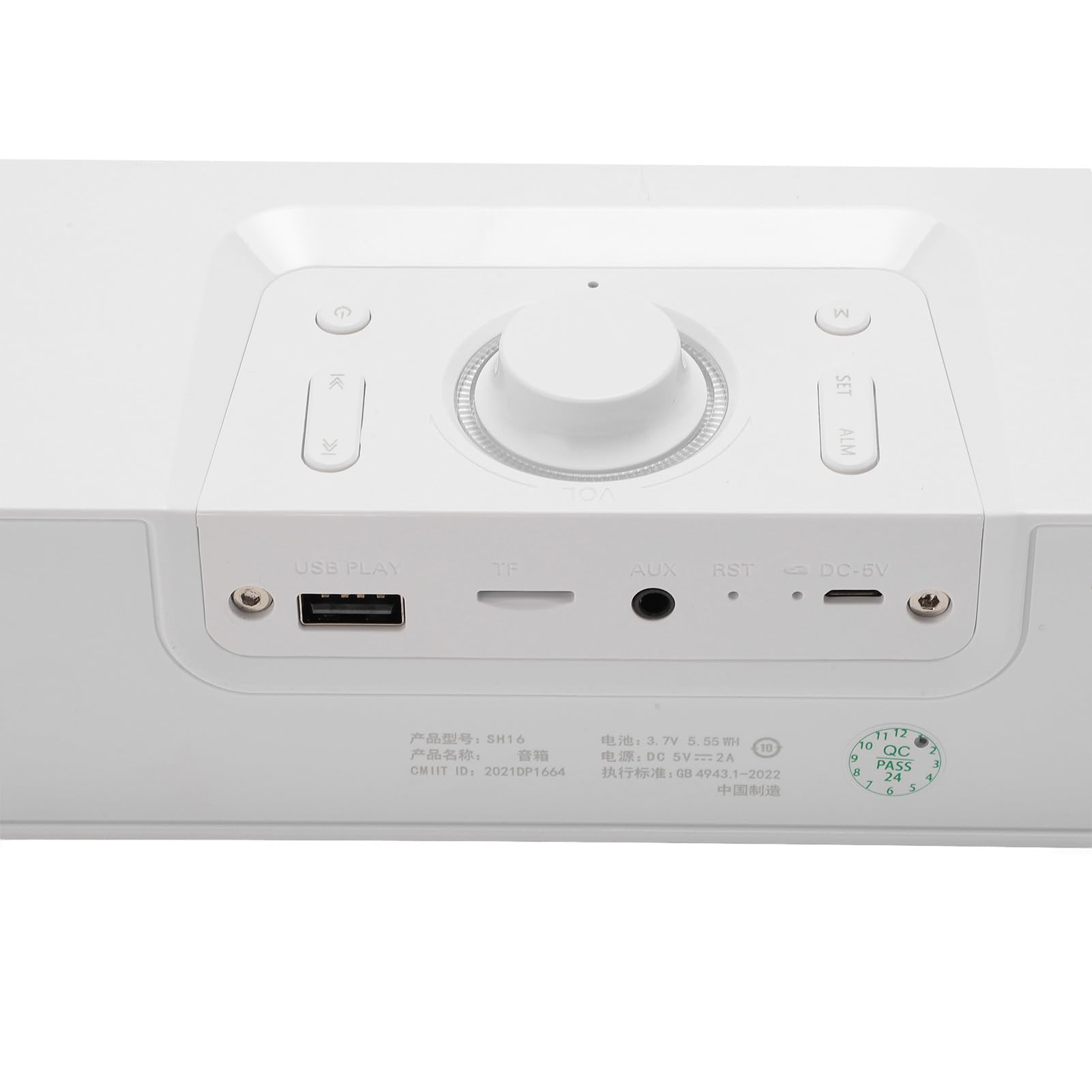 Głośnik Komputerowy Bluetooth, Przenośny Głośnik Stereo HiFi do Komputera PC z Budzikiem, Radio FM, Subwoofer, Głośnik Komputerowy Aux in 3,5 Mm do Komputera Stacjonarnego,