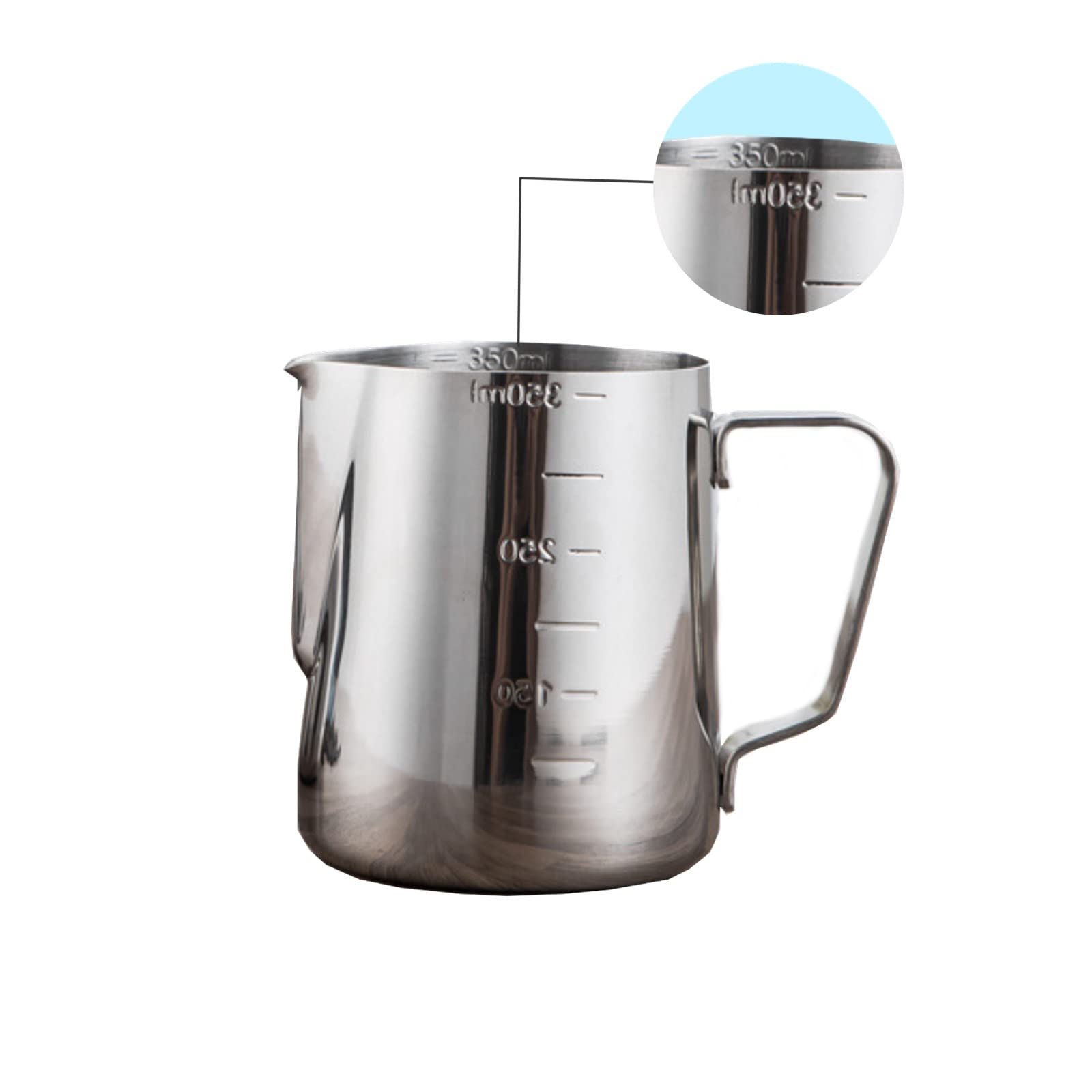 Pichet à Lait Inox 900 Ml Pour Art Latte - Gradué, Avec Pochoir Et Aiguille à Dessiner, Pour Machine à Café