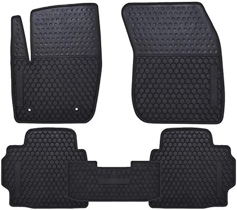 Ucarsol Car Floor Mats Custom Fit for Ford Fusion 2013 2014 2015 2016/2013-2016 Lincoln MKZ Odorless Washable Rubber Heavy Duty Anti-Slip All Weather Car Floor Liner Black